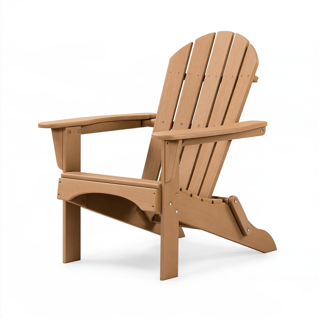 Fauteuil de jardin Adirondack 83 x 93 x 98 cm en bois marron à dossier incliné